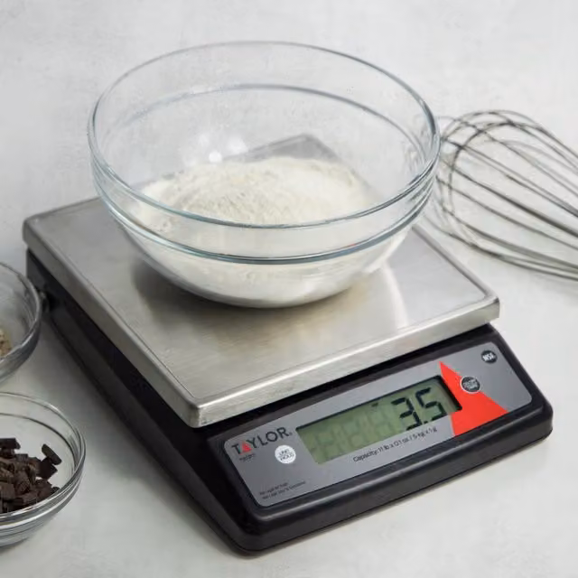 Taylor Stainless Steel Digital Portion Control Kitchen Scale, 5kg, Grey