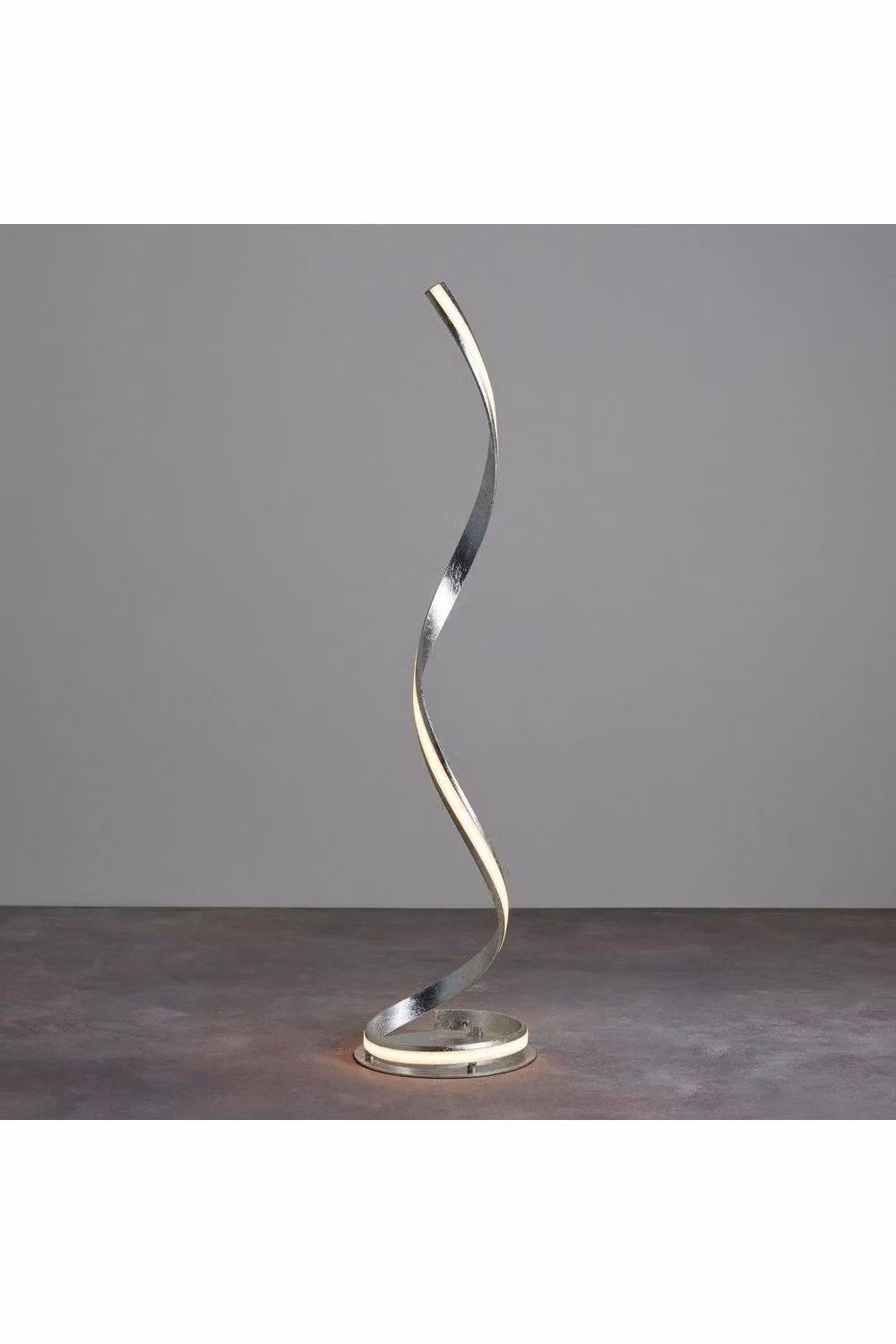 Netlighting Aria Integrated LED Floor Lamp in Silver and White Acrylic – 2
