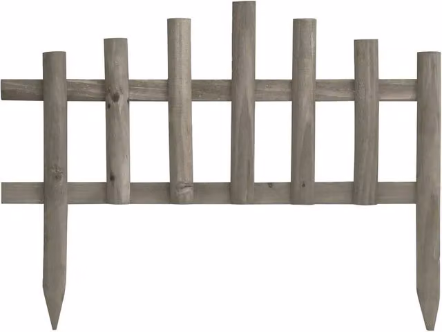 Berkfield Home Firwood Lawn Edgings, 10 Pieces, Grey, 4.4 m