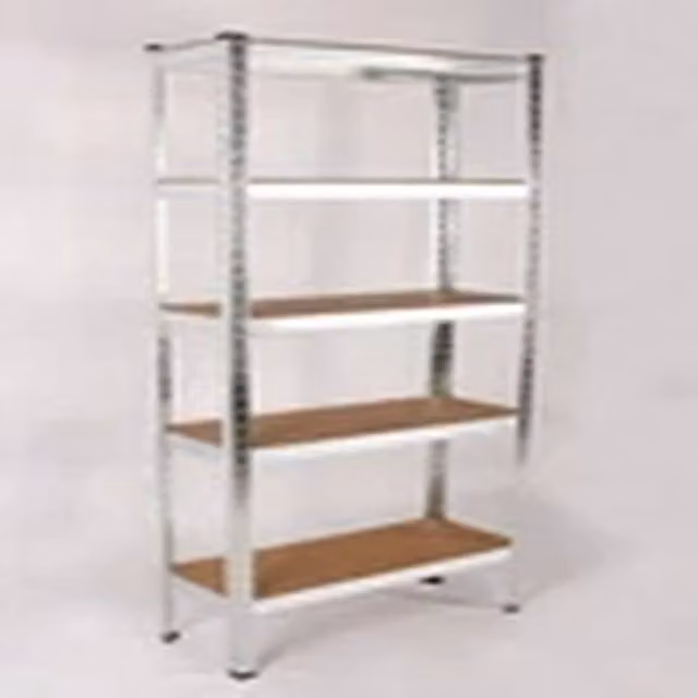 Kelvenix 5 Tier Boltless Metal Shelving Racking in Silver – 1