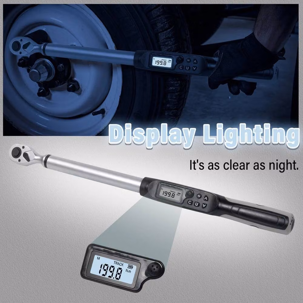 Kelvenix Digital Torque Wrench, 1/2 inch, Black and Silver – 3