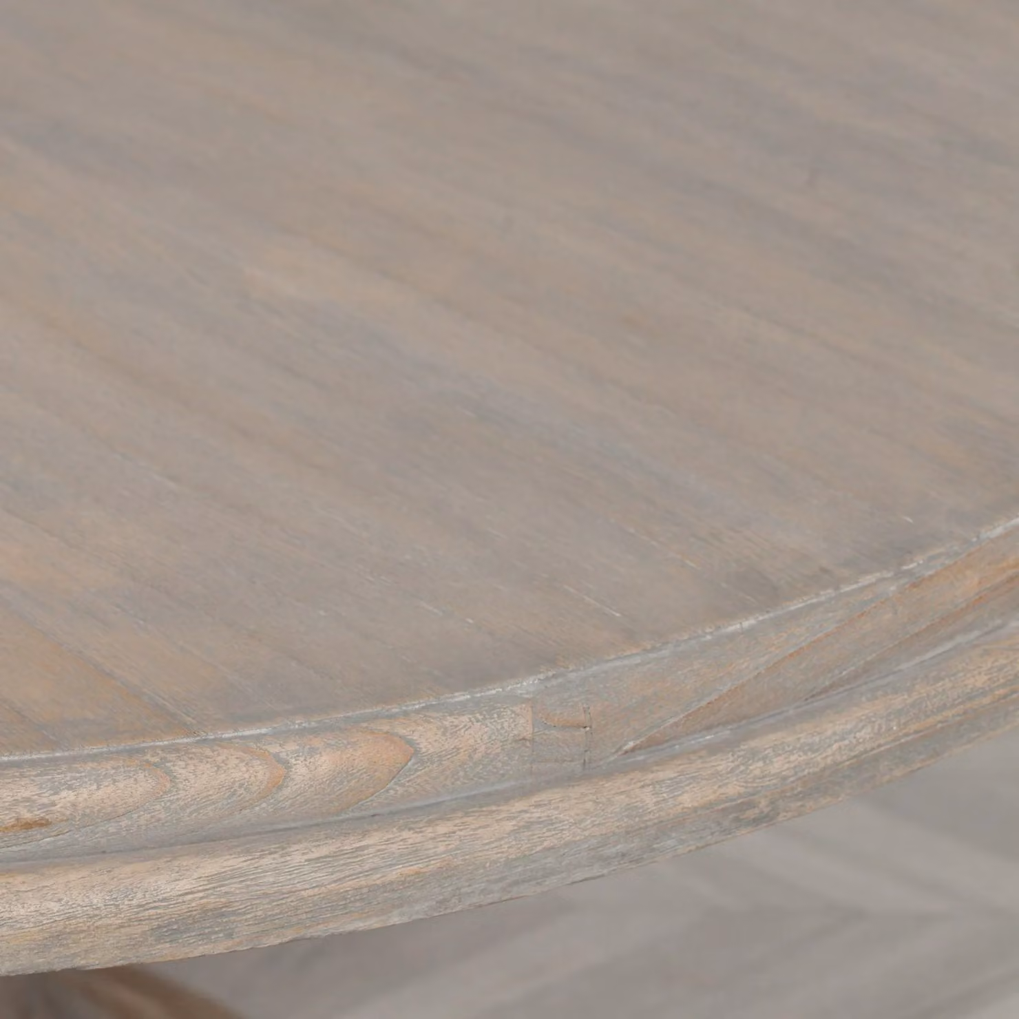 Glasstone Rustic Round Wooden Dining Table in Brown, Diameter: 147 cm, Height: 80 cm – 2