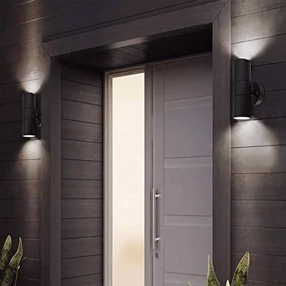 ATEK Black Stainless Steel Waterproof Outdoor Up and Down Wall Light – 3