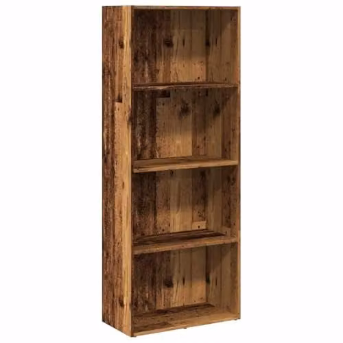 vidaXL Rustic Old Wood Bookcase in Brown, W/D/H: 60 x 30 x 152 cm – 1