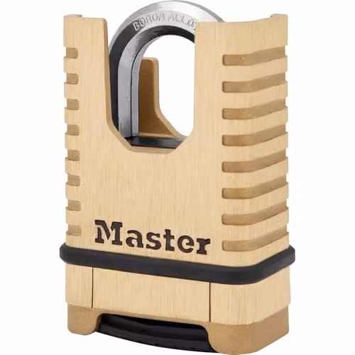 Master Lock Brass Combination Closed Shackle Padlock in Gold and Silver – 1