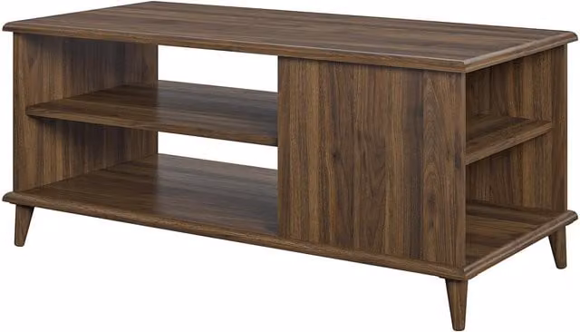 Novogratz Mid-Century Round Walnut Coffee Table
