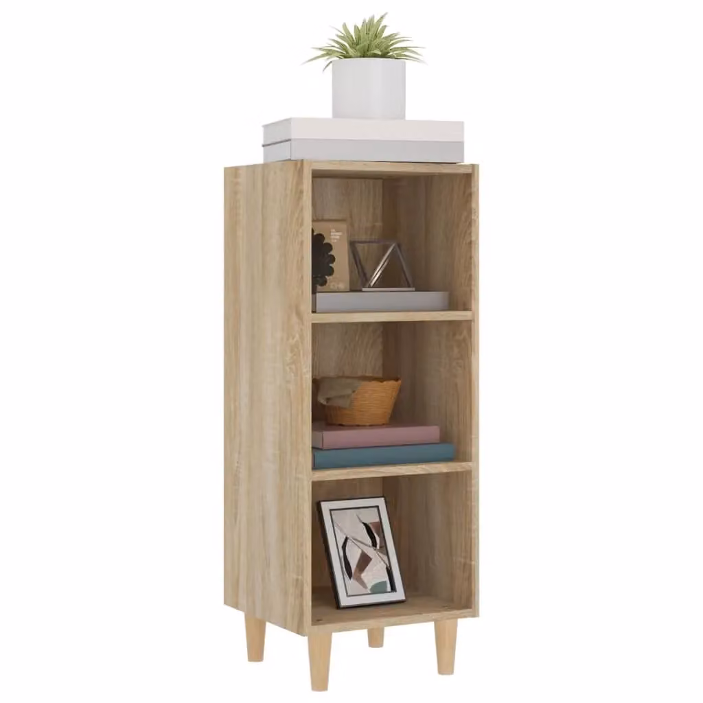 Berkfield Home Sonoma Oak Sideboard in Brown, W/D/H: 34.5 x 32.5 x 90 cm – 2