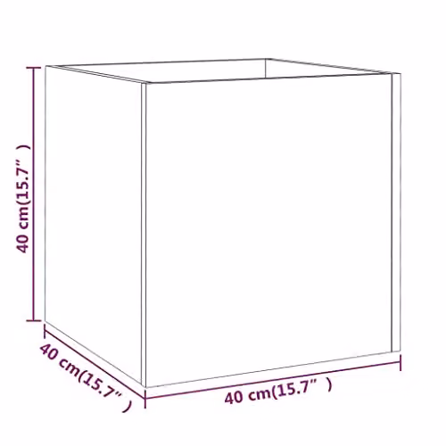 vidaXL Square Engineered Wood Planter Box, Grey Sonoma, W/D/H: 40 x 40 x 40 cm – 2