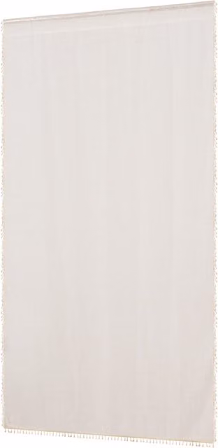 Livingandhome Semi Sheer Boho Fabric Curtain Panel in Beige, Width: 241 cm