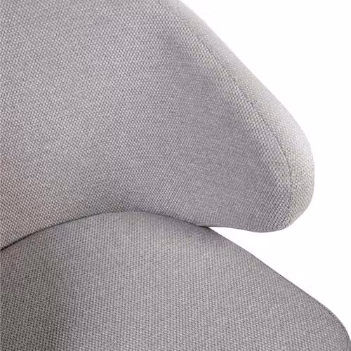 Julian Bowen Marcus Set of 2 Light Grey Fabric Upholstered Dining Chairs with Armrests, H 83 x D 58.5 cm – 5