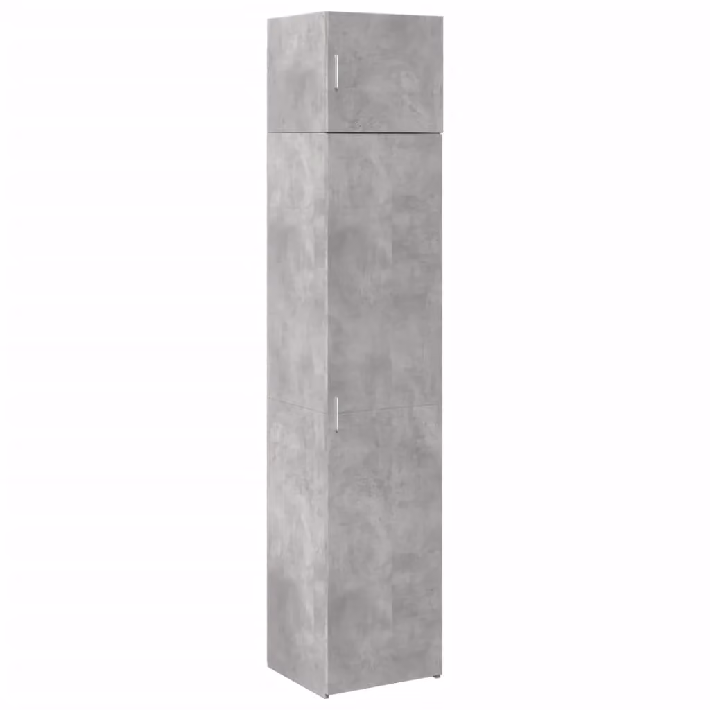 Berkfield Home Slim Freestanding Storage Cabinet in Concrete Grey, W/D/H: 45 x 42.5 x 225 cm