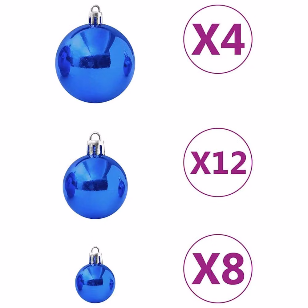 Berkfield Home 100 Piece Blue Christmas Bauble Set – 3