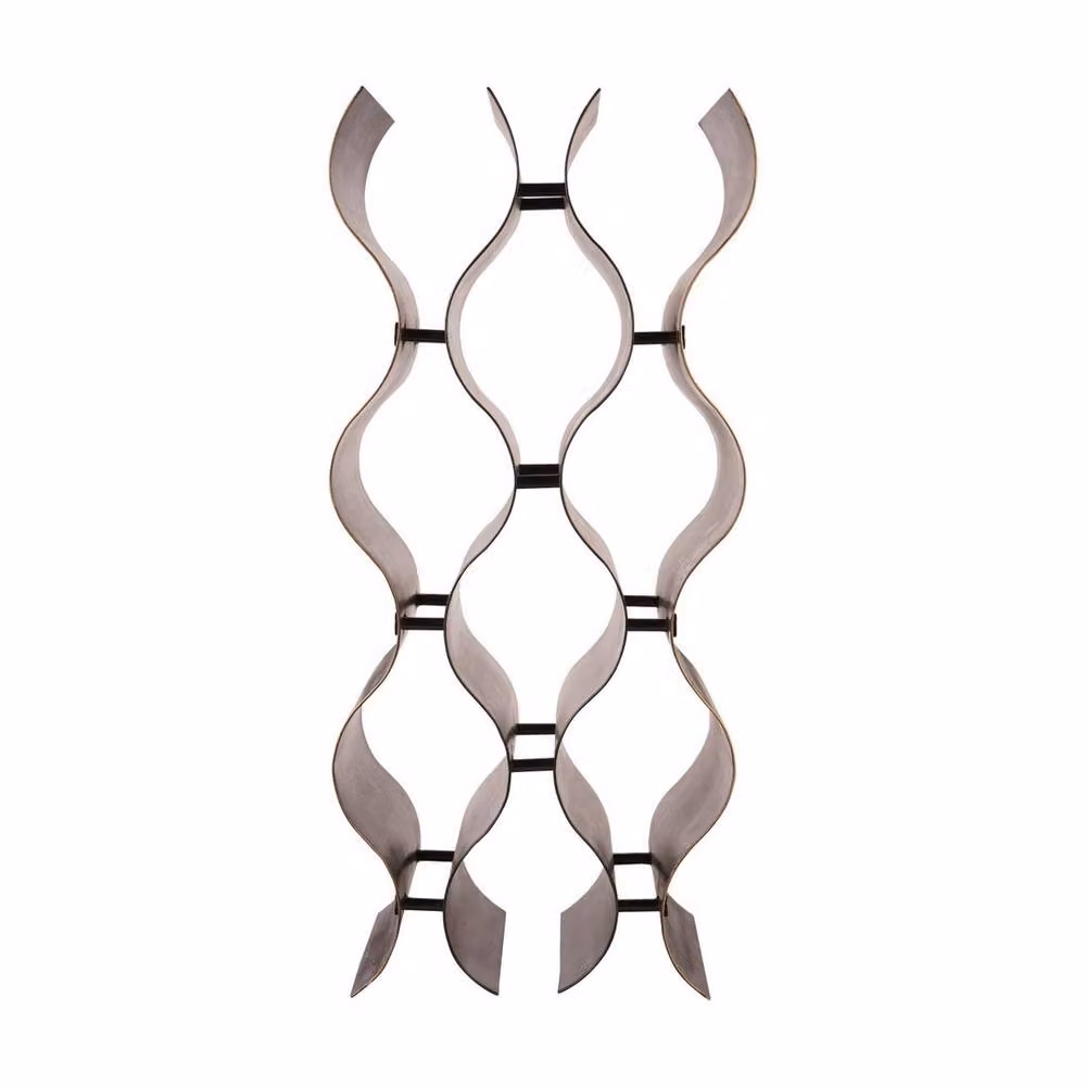 The Libra Company Stamford Vintage 9 Bottle Wine Rack in Bronze Metal, W: 24 cm, D: 19 cm, H: 52 cm – 2