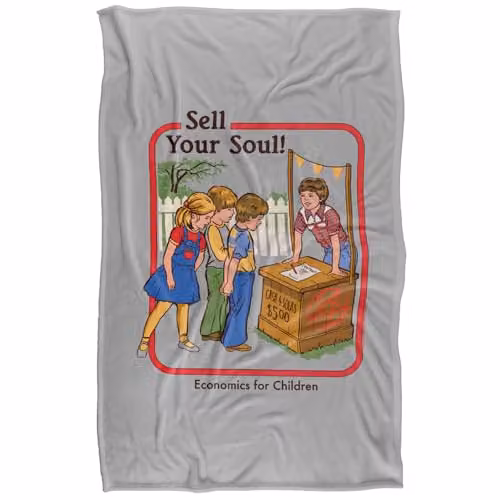 Steven Rhodes Sell Your Soul Multicolour Super Soft Fleece Throw Blanket W/D/H: 91 x 147 cm – 5