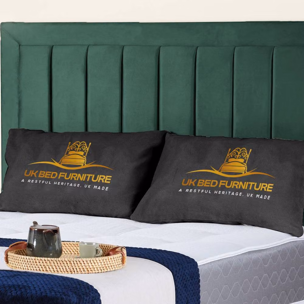UK Bed Furniture Siarra Super King Ottoman Gas Lift Upholstered Velvet Bed in Green – 2