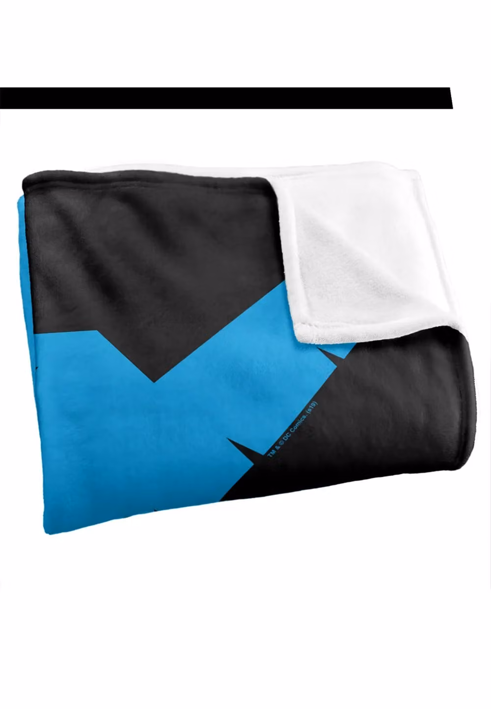 DC Comics Batman Nightwing Symbol Blanket, White and Multicolour, W: 152 cm, D: 127 cm – 1
