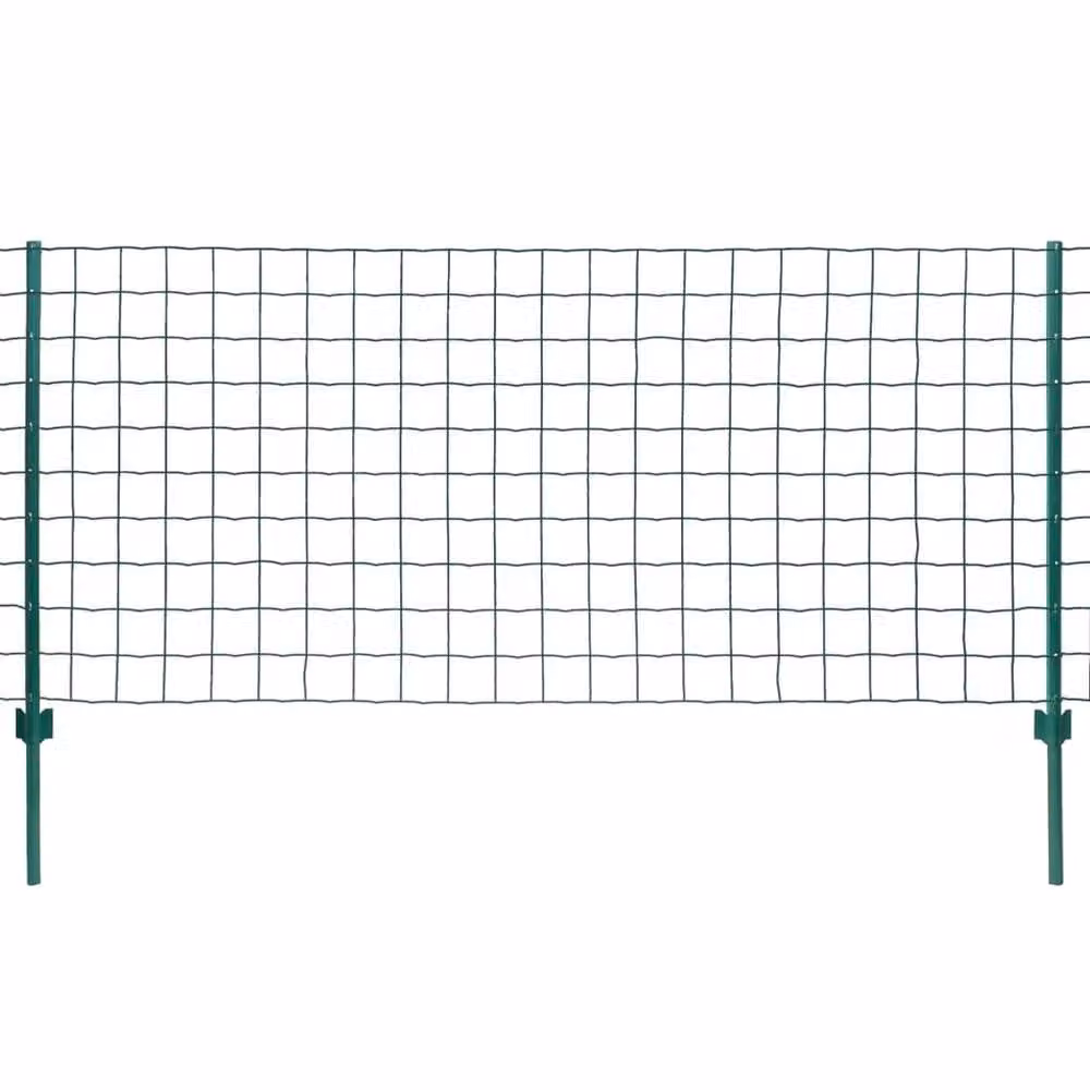 Berkfield Home Durable Euro Fence Steel PVC-Coated, Green, 20 x 1 m – 3