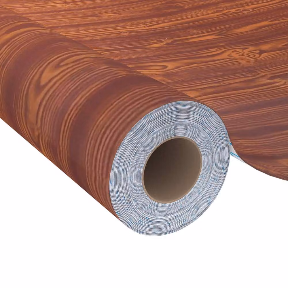 Berkfield Home Self-adhesive Acacia Furniture Film, Brown PVC, W: 500 cm, H: 90 cm – 3