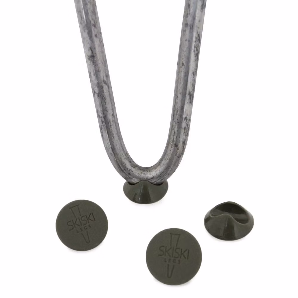 Monstershop SkiSki Leg Grey Plastic Hairpin Leg Feet Protectors, Pack of 4 – 2