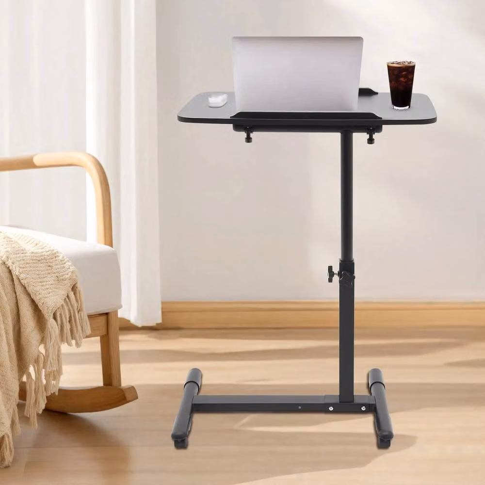 EONLION Mobile Standing Desk and Rolling Laptop Table in Black, W: 100 cm – 2