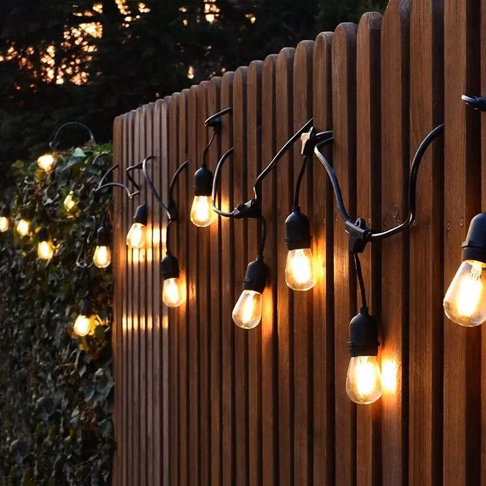 SPETLEK Black Mains Powered LED Festoon String Lights with 22 Warm White Shatterproof Bulbs (66+3ft and 20+2ft) – 6