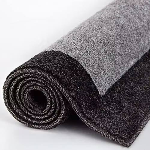 THE RUGS Modern Plain Grey and Black Rectangular Area Rug, W: 160 cm, L: 230 cm – 3