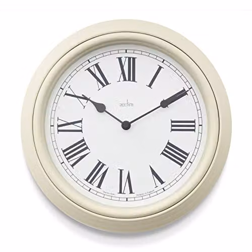 Acctim Devonshire Traditional Analog Quartz Wall Clock in Beige, Diameter: 28 cm