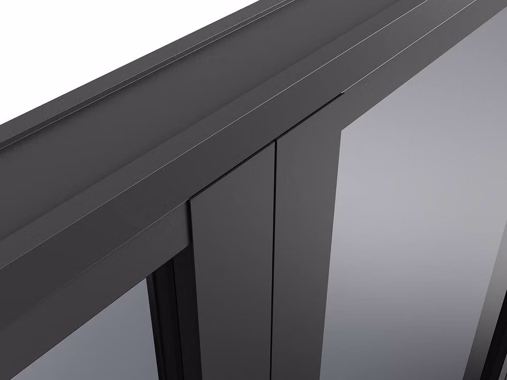 Loxton Reversible Modern Swing Door in Black Aluminium and Glass – 4