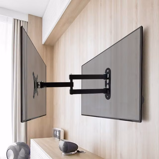Livingandhome Universal Steel Wall Mounted TV Mount, Black, 39.5 cm
