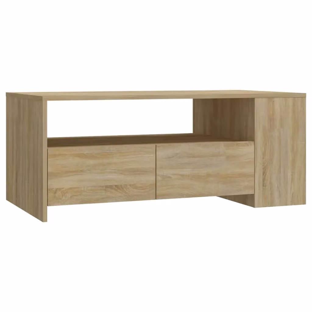 Berkfield Home Sonoma Oak Coffee Table in Brown, W/D/H: 102 x 55 x 42 cm – 2