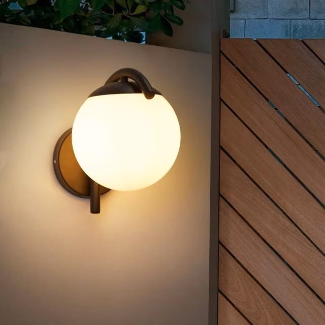 Wyld and Coco Black Matte Aluminium Modern Outdoor Wall Light