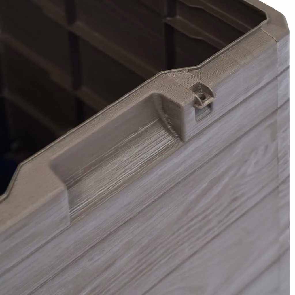 Berkfield Home Brown Plastic Garden Storage Box 90 L – 3