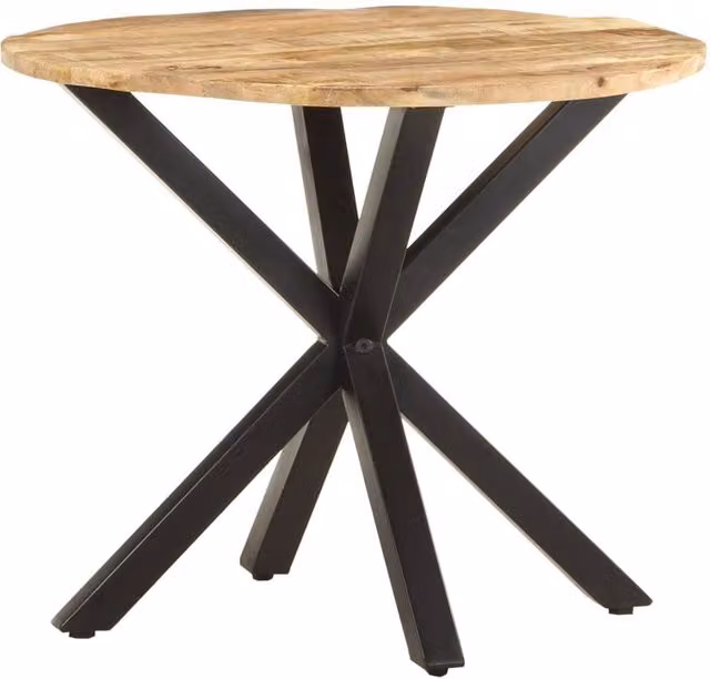 Berkfield Home Solid Mango Wood Side Table in Brown, W/D/H: 68 x 68 x 56 cm – 1