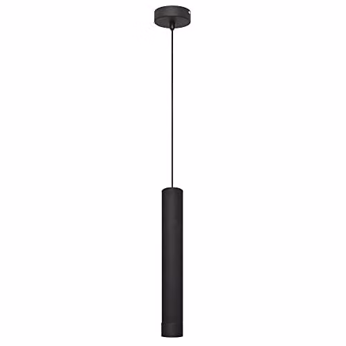 Netlighting Tuba Slim Suspended Cylinder Pendant Ceiling Light in Black, Diameter: 10 cm – 1