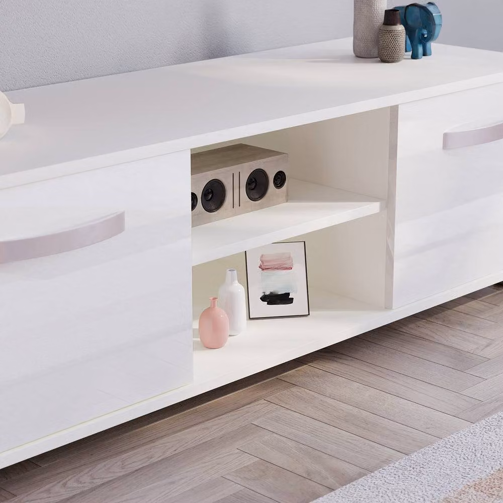 HD Designs Vida Designs Cosmo 2 Door TV Unit in White – 3