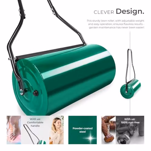 tectake Green Steel Garden Roller – 3