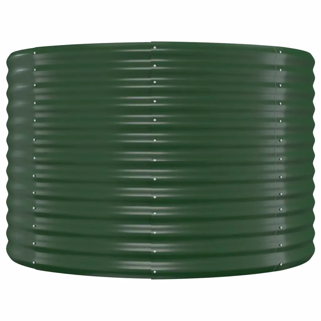 Berkfield Home Garden Powder-coated Steel Raised Bed in Green, W/D/H: 249 x 100 x 68 cm – 3