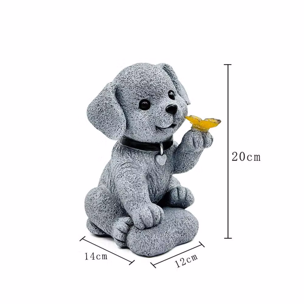 Quipulse Solar Puppy Butterfly Yard Decor Light in Grey – 4