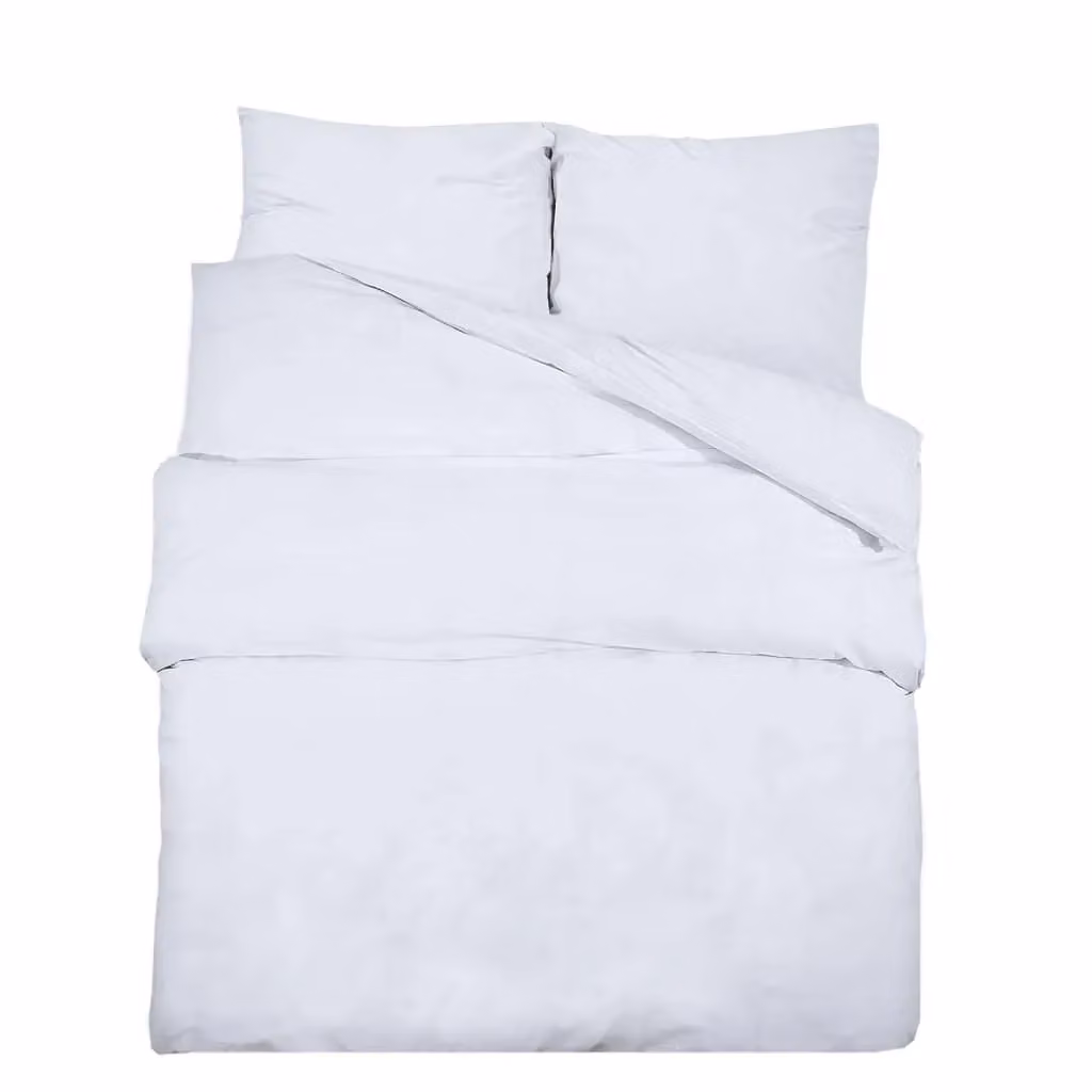 Berkfield Home Cotton Duvet Cover and Pillowcase Set in White, 135 x 200 cm – 2