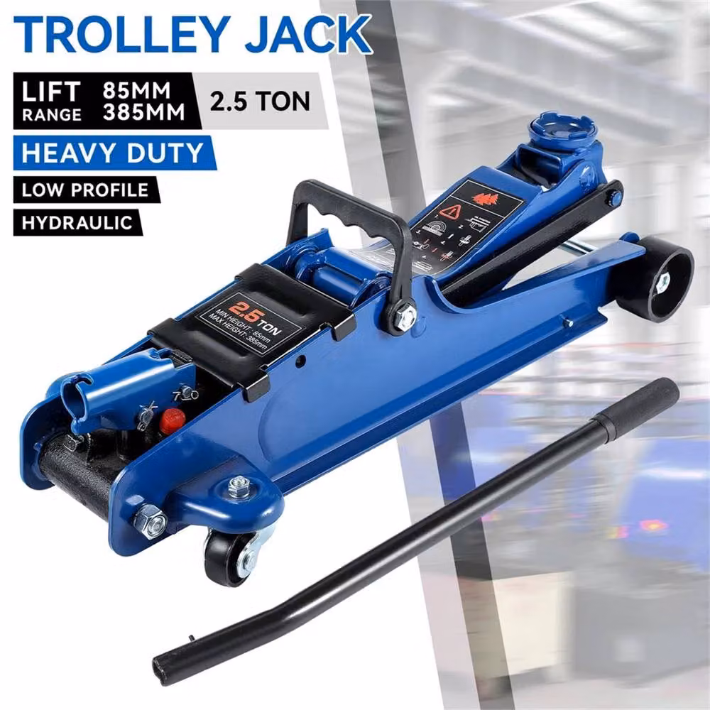FLAVORA 2.5 Ton Low Profile Hydraulic Trolley Jack, Blue, W: 1000 cm, D: 52 cm, H: 52 cm – 2