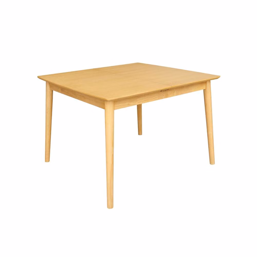 sweeek Rectangular Extendable Dining Table in Brown, Oak Veneer and Rubberwood, 4-6 Seats – 2
