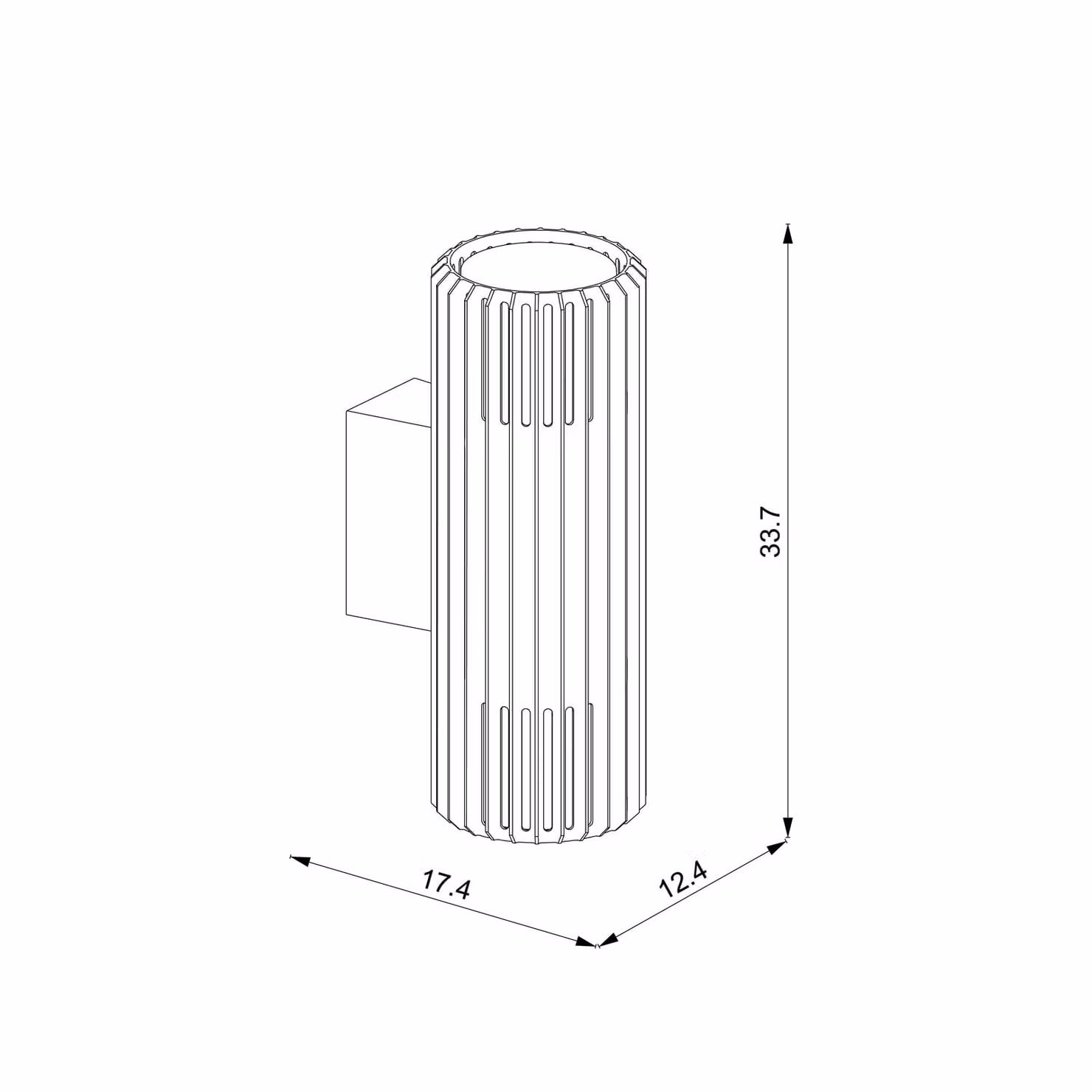 Nordlux Aludra Black Metal Outdoor Wall Light with Up and Down Lighting, E27, IP54, H: 33.7 cm, W: 12.4 cm, D: 17.4 cm – 5