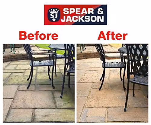 Spear & Jackson Spray and Leave Concentrated Mould, Algae and Lichen Remover, 5 l – 2