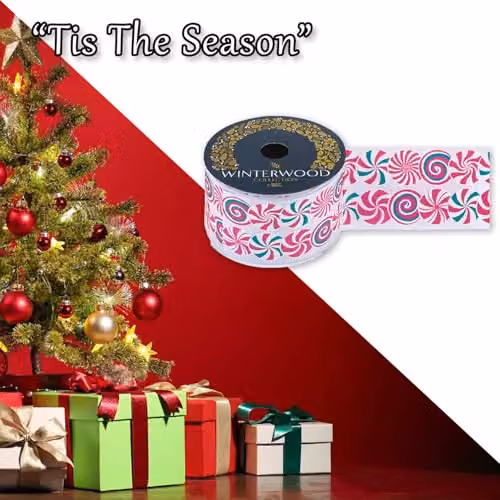 VFM e-Store Pink Christmas Ribbon Garland, W: 7 cm, H: 10 cm – 6