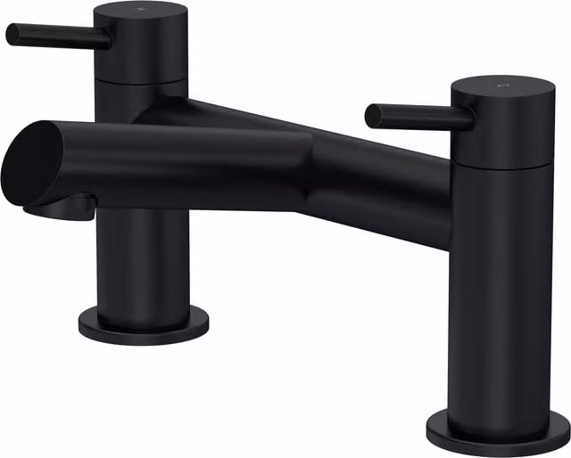 Balterley Deck-Mounted Bath Filler Tap in Matt Black – 1