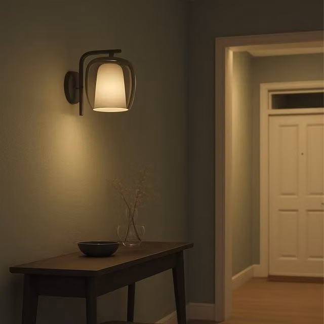 Eglo Ciampino Modern Glass Wall Light in Black and Transparent