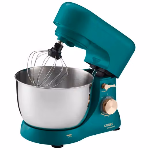 Cooks Professional Stand Mixer 1000W with 8 Speeds, Pulse Function and 4.5L Stainless Steel Mixing Bowl in Petrol – 4