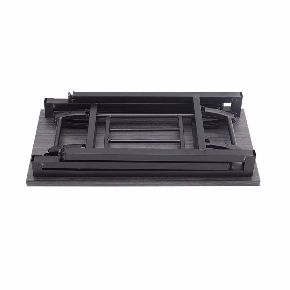 KORVIXA Black Folding Computer Desk with Rectangular MDF Laminate Top – 4