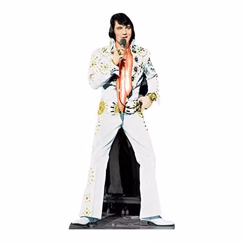 Star Cutouts SC573 Elvis Presley Viva Las Vegas Lifesize Cardboard Cutout, Multicolour Rock n Roll Party Decoration