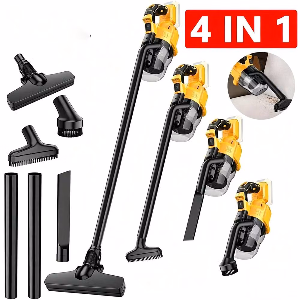 VOGREX Lightweight Bagless Upright Vacuum Cleaner for DeWalt 20V Battery, Yellow – 2